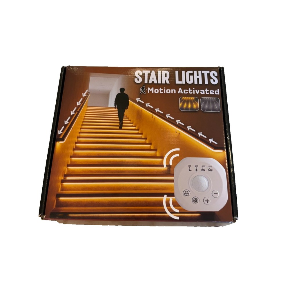 Motion Activated LED Strip Lights Kit Chasing Effect Adjust. Brightness Sensor